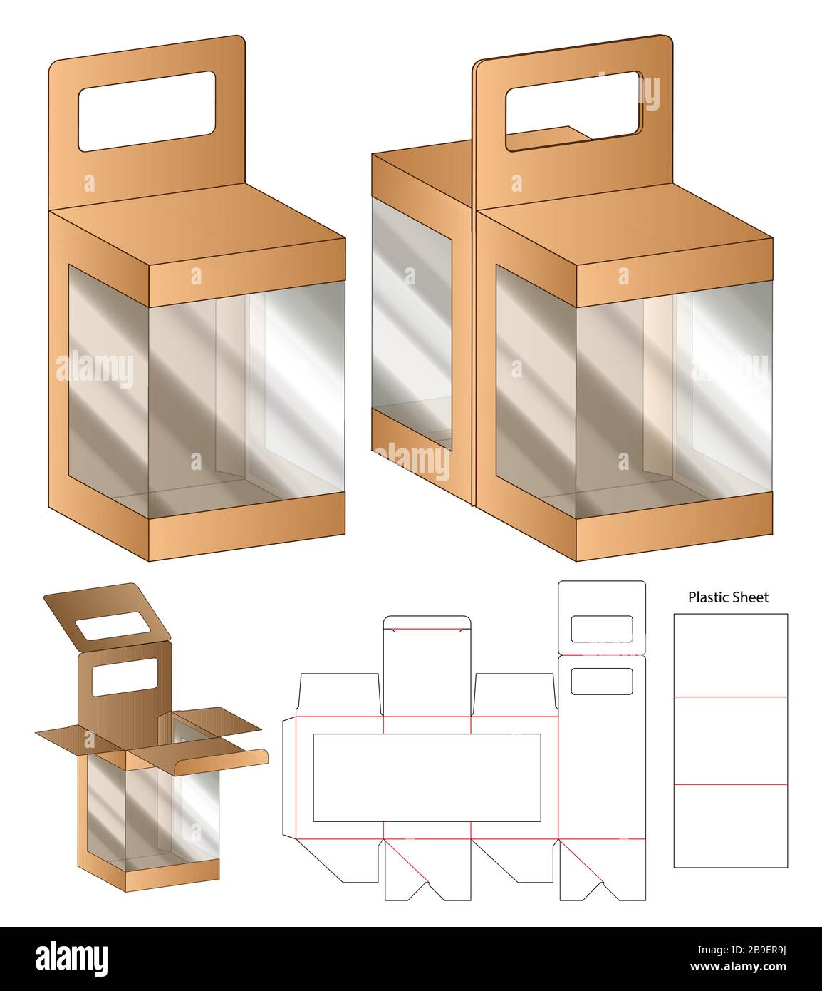 Download Box Packaging Die Cut Template Design 3d Mock Up Stock Vector Image Art Alamy