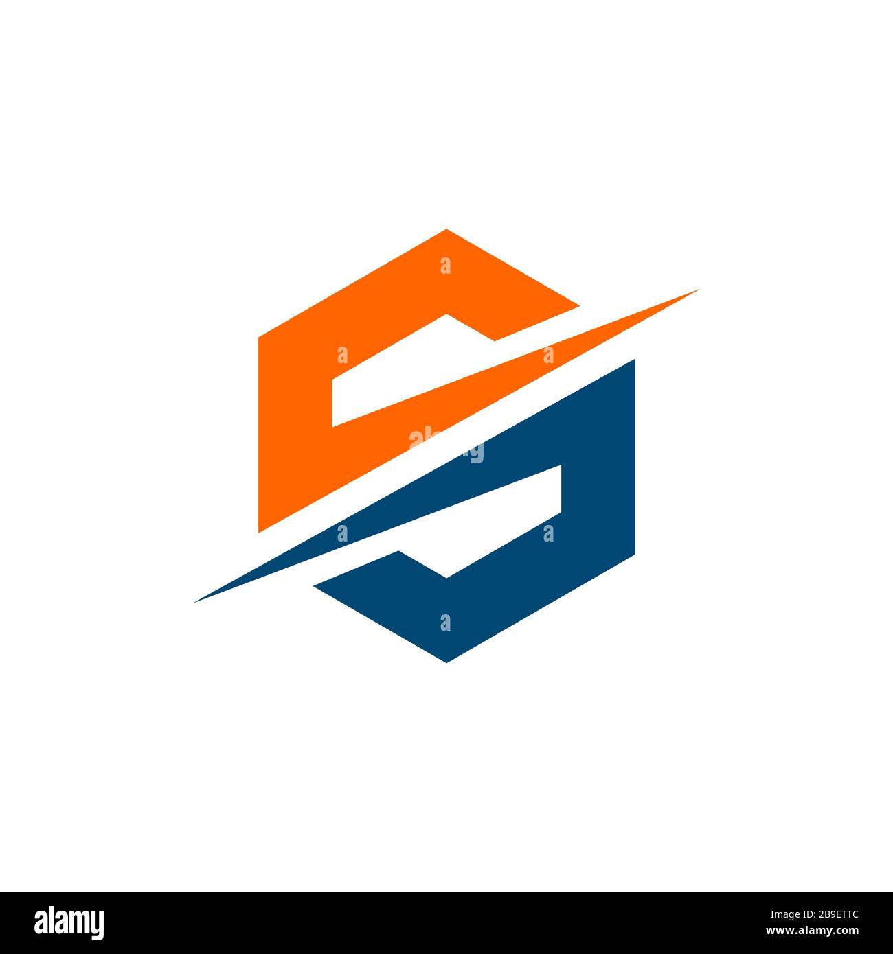 S Letter Hexagon Shape Logo Illustration Design. Vector EPS 10 Stock ...