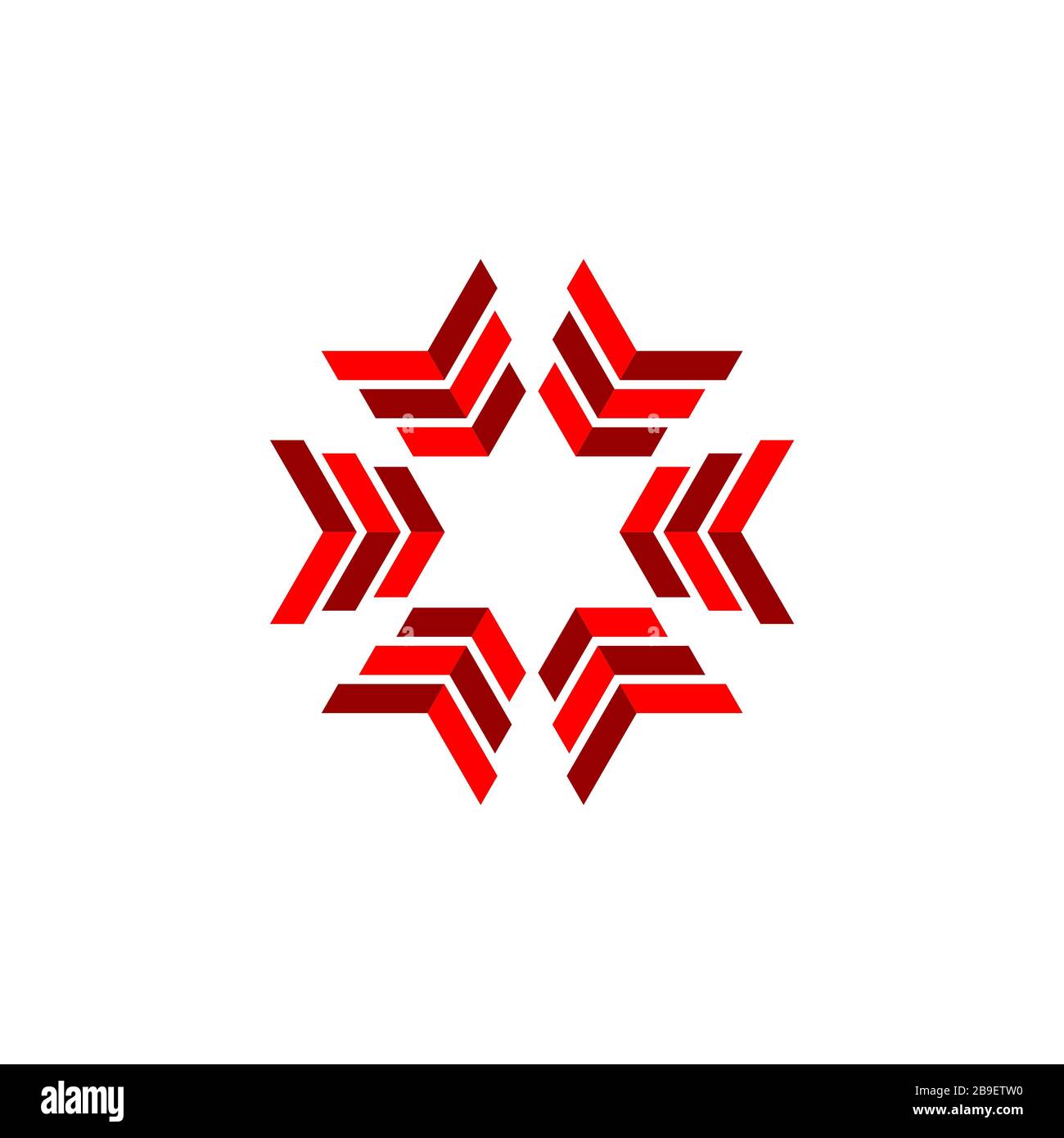Red Star Arrows Logo Template Illustration Design. Vector EPS 10 Stock ...