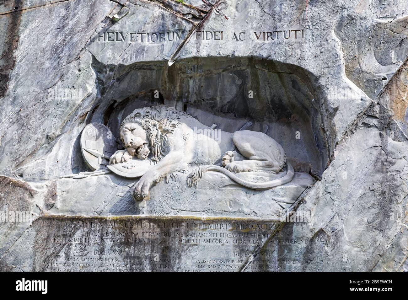 The Lion Monument or the Lion of Lucerne, Lucerne, Switzerland Stock Photo