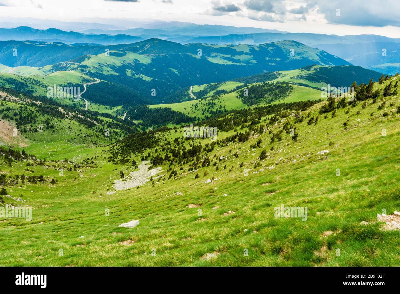 Amazing and relaxing view of the green mountains Stock Photo - Alamy