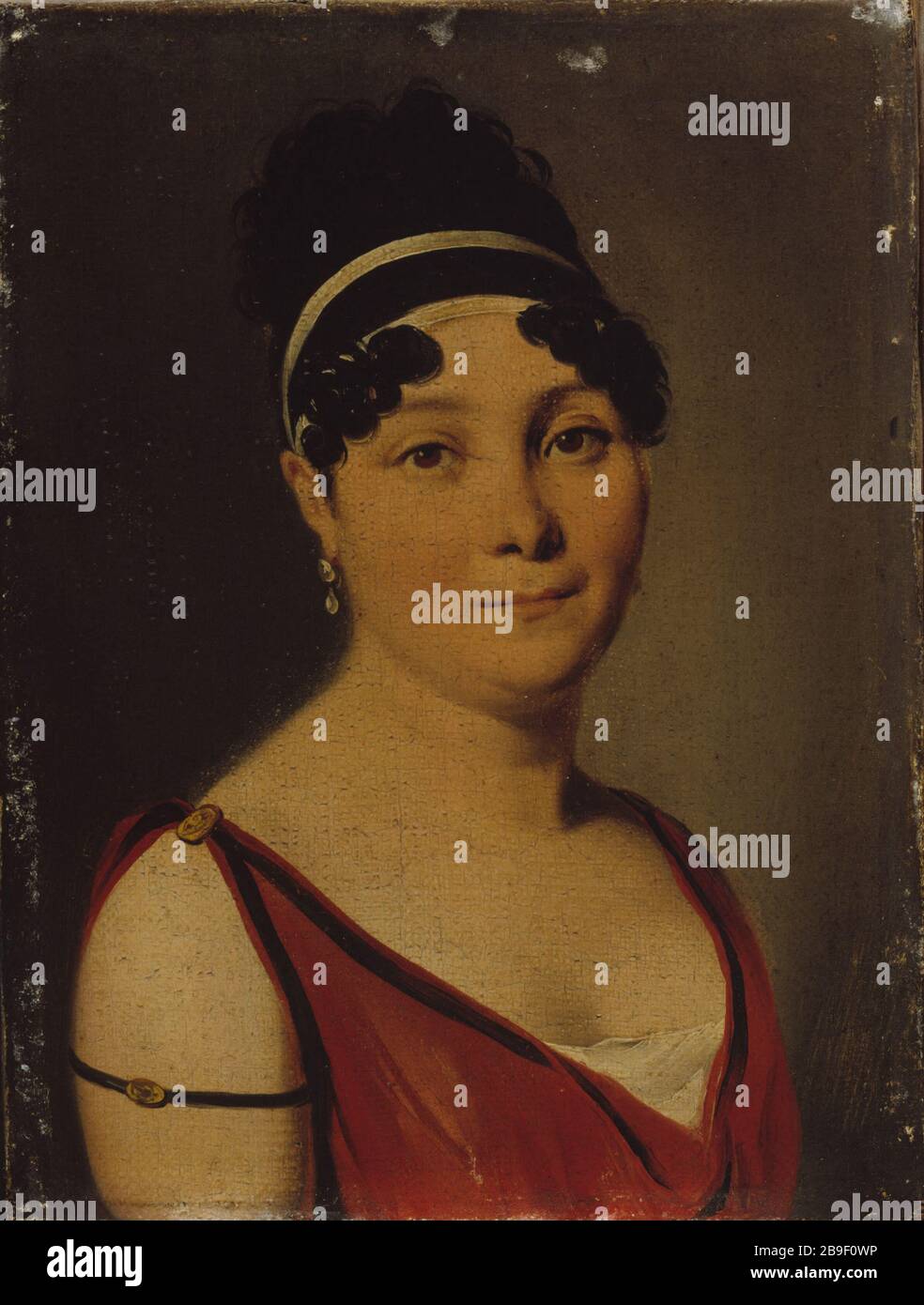 PORTRAIT OF ALLEGED CAROLINE BRANCHU, SINGER Louis-Léopold Boilly (1761-1845). 'Portrait présumé de Caroline Branchu (1780-1850), chanteuse'. Huile sur toile. Paris, musée Carnavalet. Stock Photo