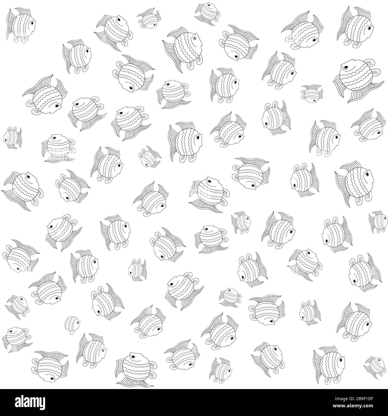 White funny fish seamless pattern Stock Vector Image & Art - Alamy