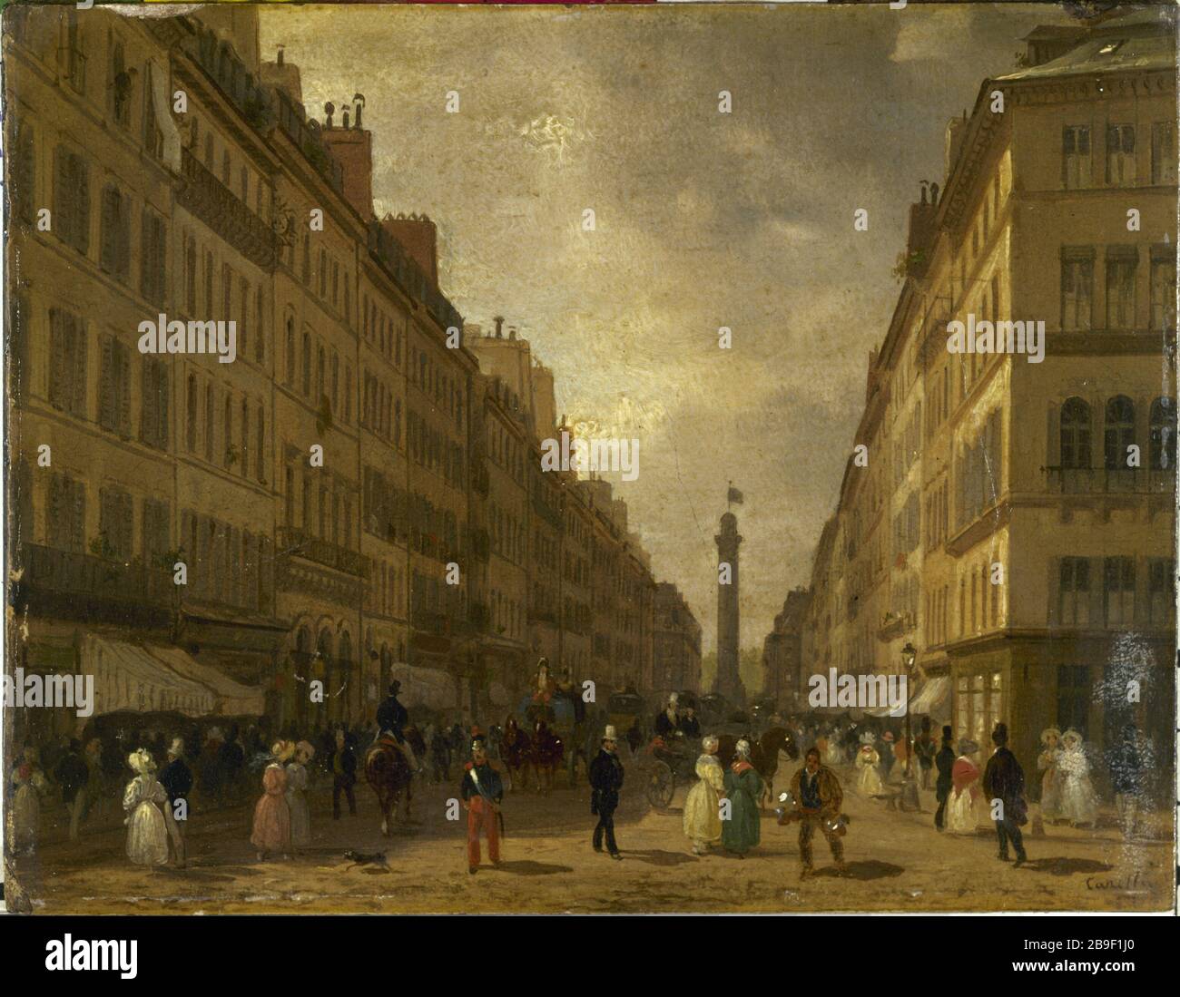 The rue de la Paix Giuseppe Canella (1788-1847). "La rue de la Paix". Paris, musée Carnavalet. Stock Photo