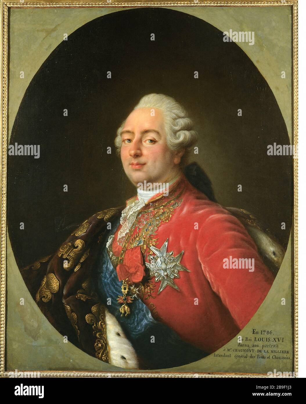 PORTRAIT OF LOUIS XVI Antoine-François Callet (1741-1823, atelier de). 'Portrait de Louis XVI' (1754-1793). Une autre version est conservée au musée de Versailles. Huile sur toile, 1786. Paris, musée Carnavalet. Stock Photo