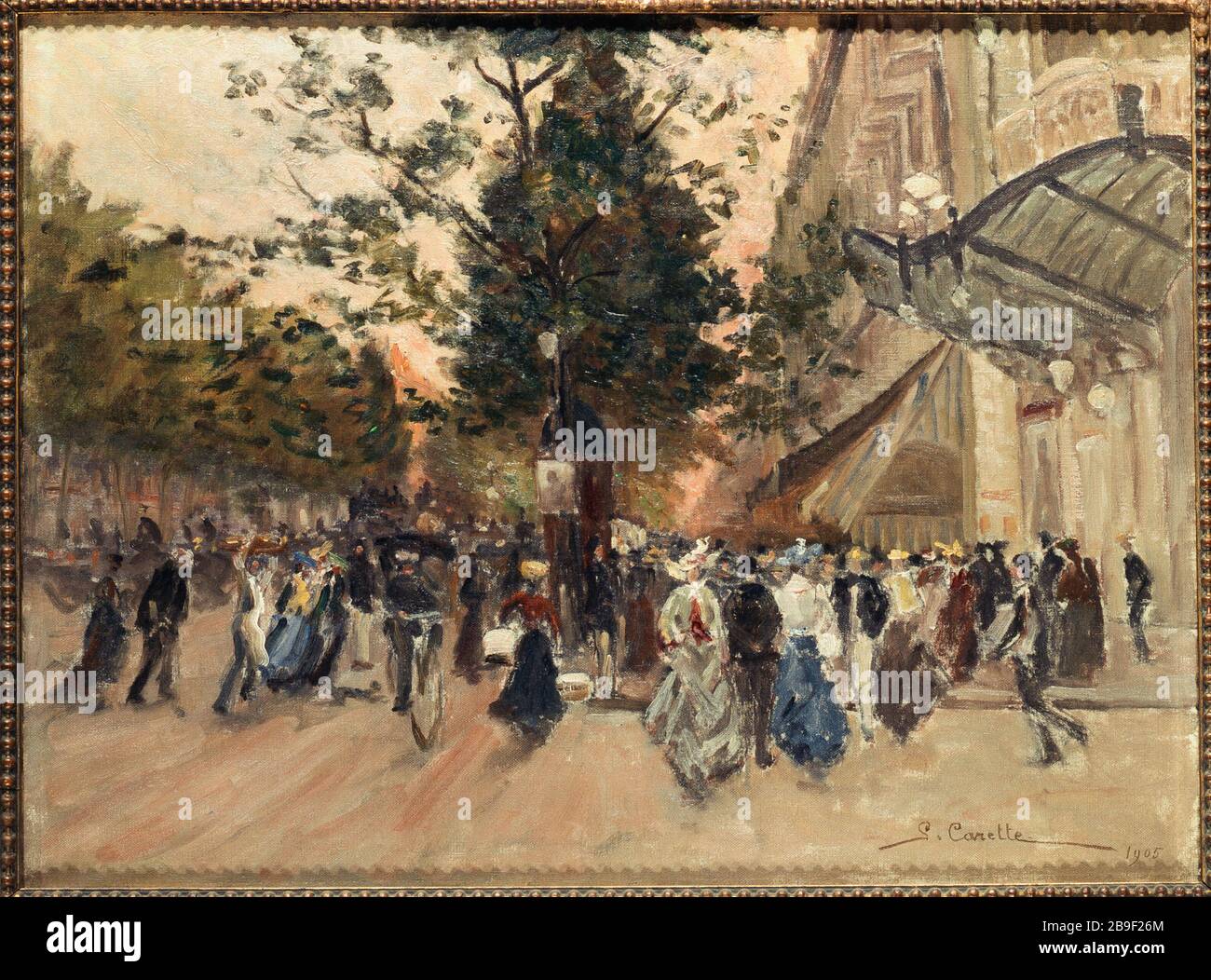 The Boulevard des Capucines Georges Carette (né en 1854). 'Le boulevard des Capucines'. Huile sur toile, 1905. Paris, musée Carnavalet. Stock Photo