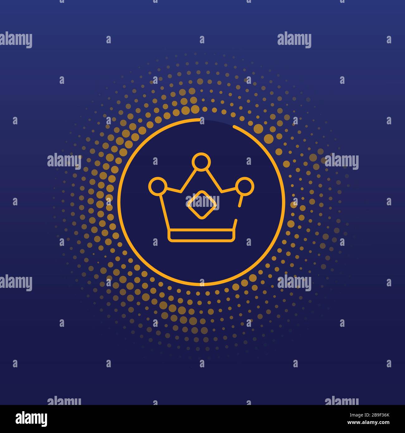 crown logo and icon vector Isolated image Stock Vector