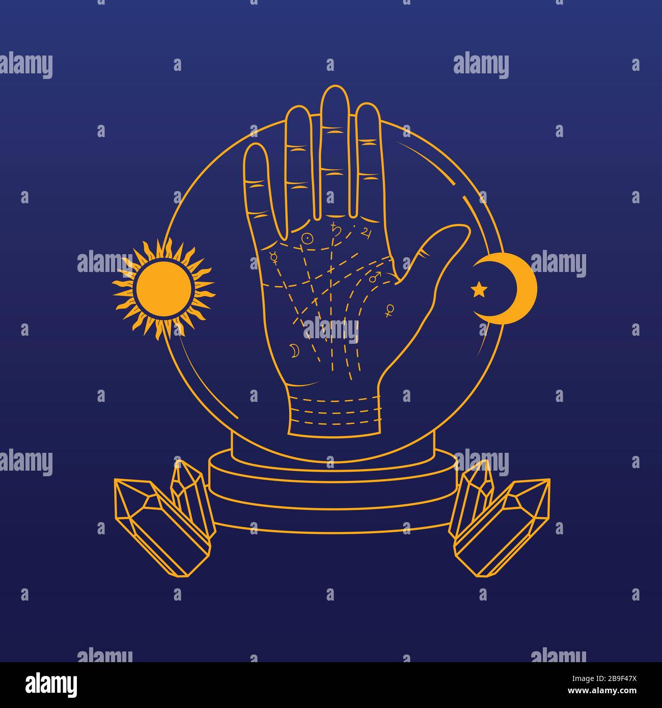 scanning palm logo and icon vector Isolated image Stock Vector