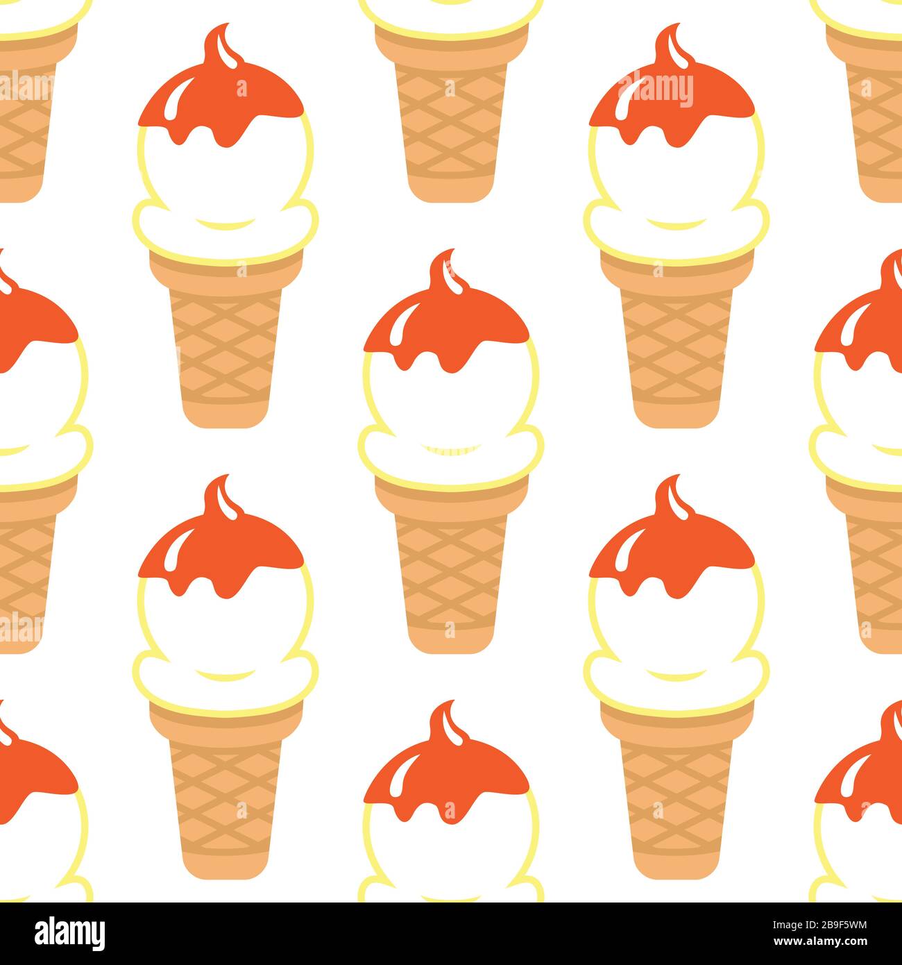 Ice cream cone seamless pattern background Stock Vector Image & Art - Alamy