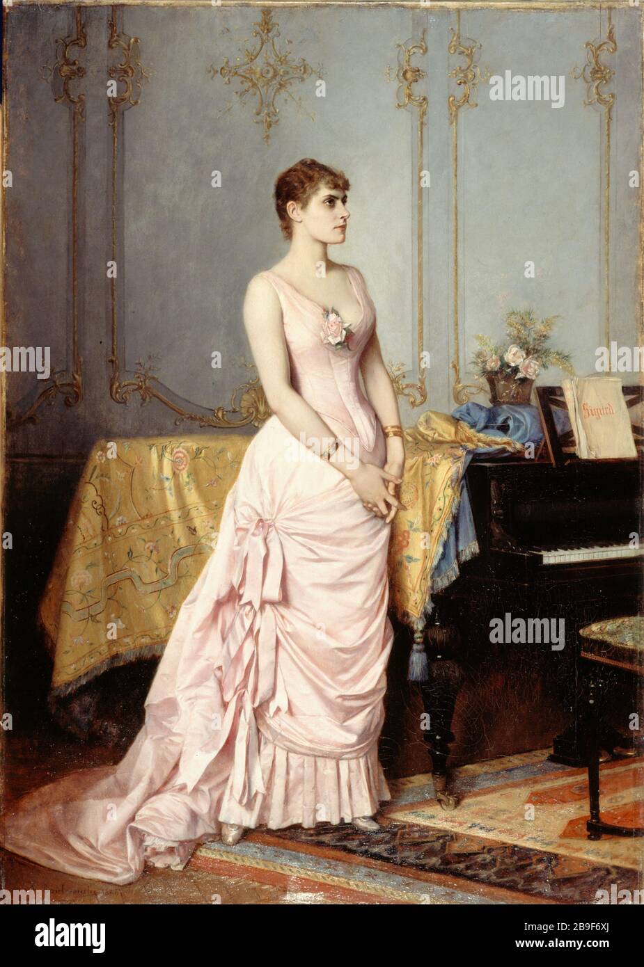 ROSE CARON Auguste Toulmouche (1829-1890), 'Rose Caron (1857-1930), cantatrice française', huile sur toile. Paris, Musée Carnavalet. Stock Photo