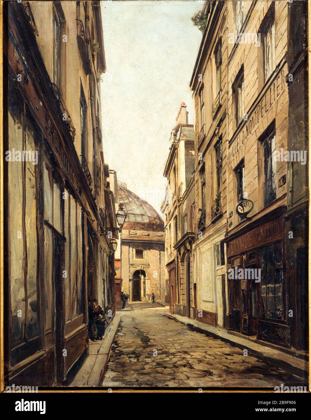 The street Sauval Maurice Emmanuel Lansyer (1835-1893). 'La rue Sauval'. Huile sur toile, 1886. Paris, musée Carnavalet. Stock Photo