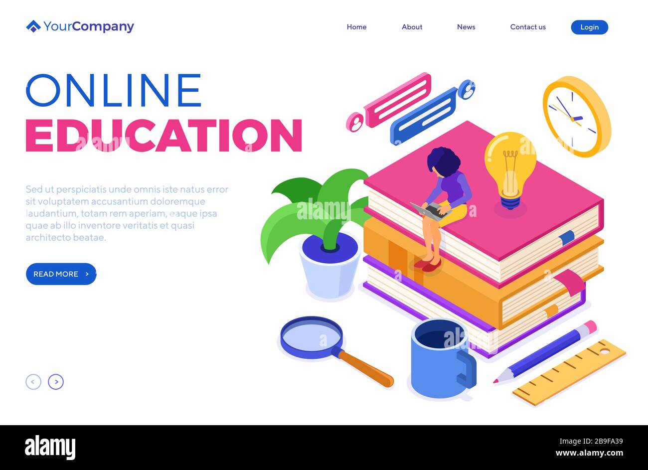 Online distance education from home Stock Vector Image & Art - Alamy