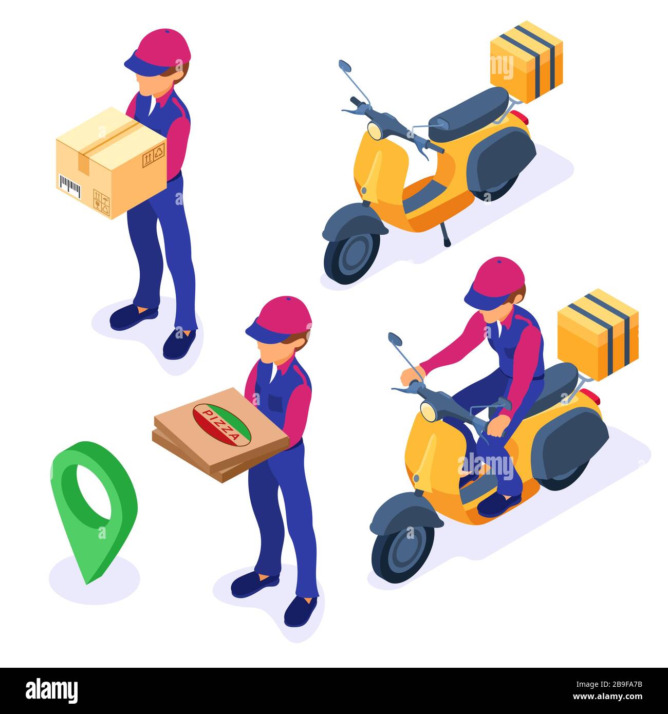 online food order package delivery service Stock Vector