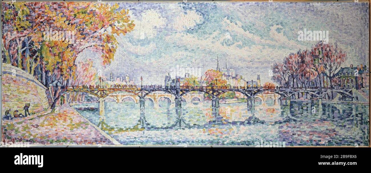 The bridge of Arts Paul Signac (1863-1935). 'Le pont des Arts'. Huile sur toile, 1928. Paris, musée Carnavalet. Stock Photo