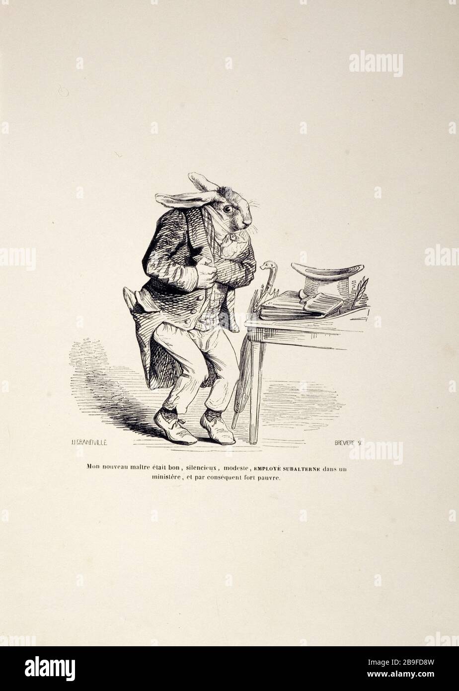 SCENES OF PRIVACY AND PUBLIC ANIMALS - MY NEW MASTER WAS GOOD ... Jean-Ignace-Isidore  Gérard, dit Grandville (1803-1847). "Scènes de la vie privée et publique  des animaux - mon nouveau maître était