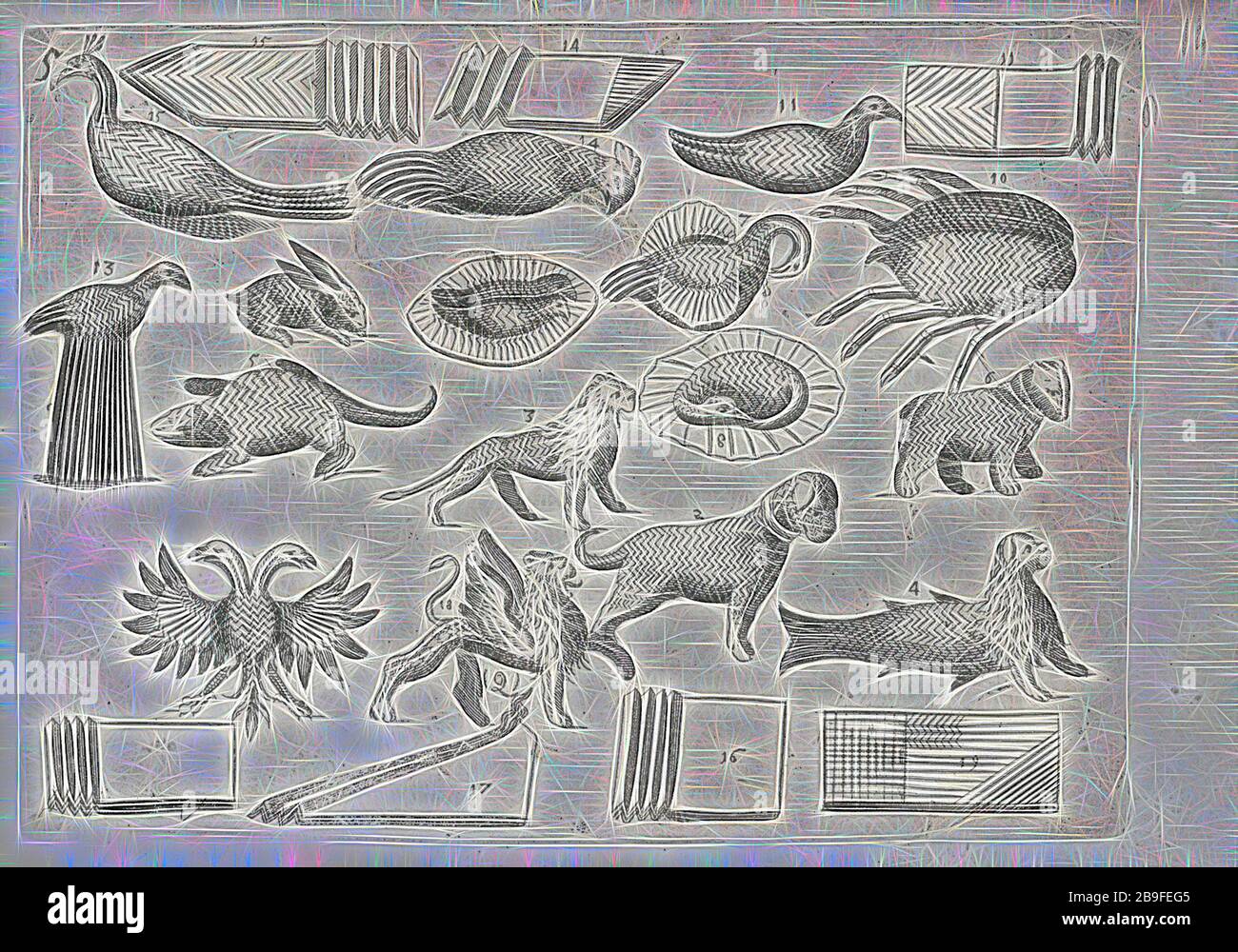 Folded napkins, Li tre trattati di messer Mattia Giegher, bavaro di  Mosbvrc, trinciante dell'ill.ma natione alemanna in Padova, Giegher,  Mattia, Engraving, 1639, The plate is from the treatise entitled Trattato  delle piegature, image size:1300x1000