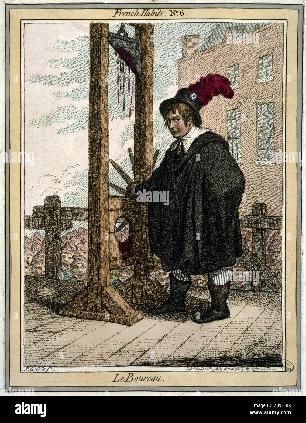 FRENCH CLOTHES, NUMBER 6: the executioner James Gillray (1757-1815). 'French habits, numéro 6 : le boureau'. Gravure. Paris, musée Carnavalet. Stock Photo