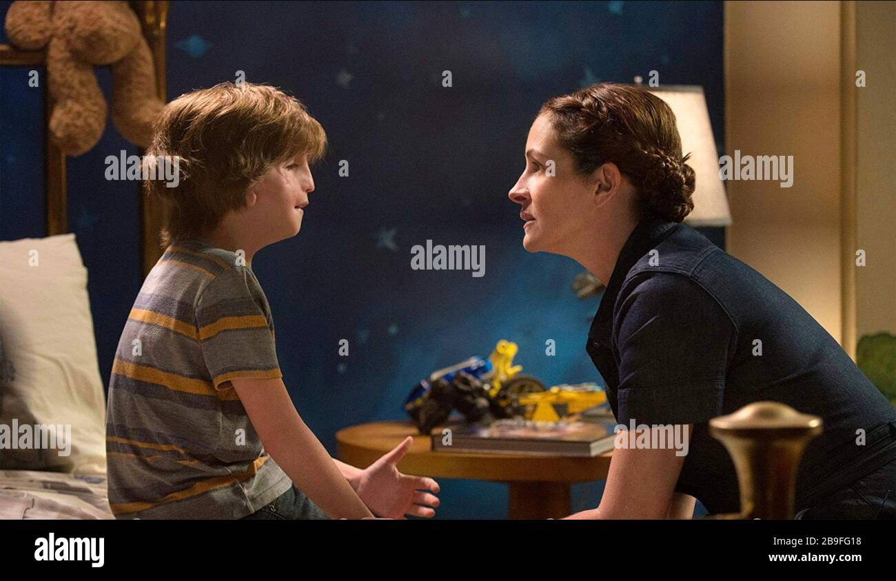 WONDER 2017 Lionsgate film with Julia Roberts and Jacob Tremblay Stock Photo