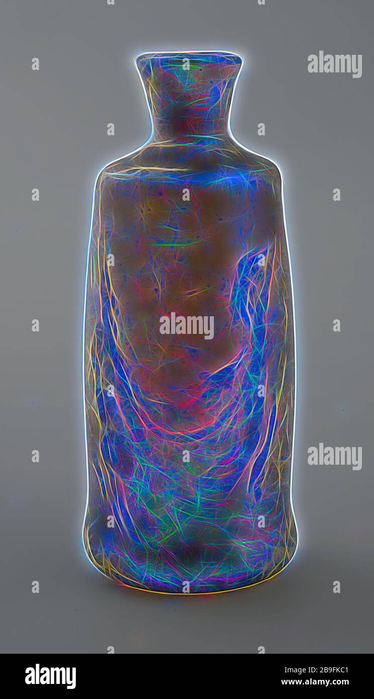 Small cylindrical bottle with funnelshaped neck, medicine bottle