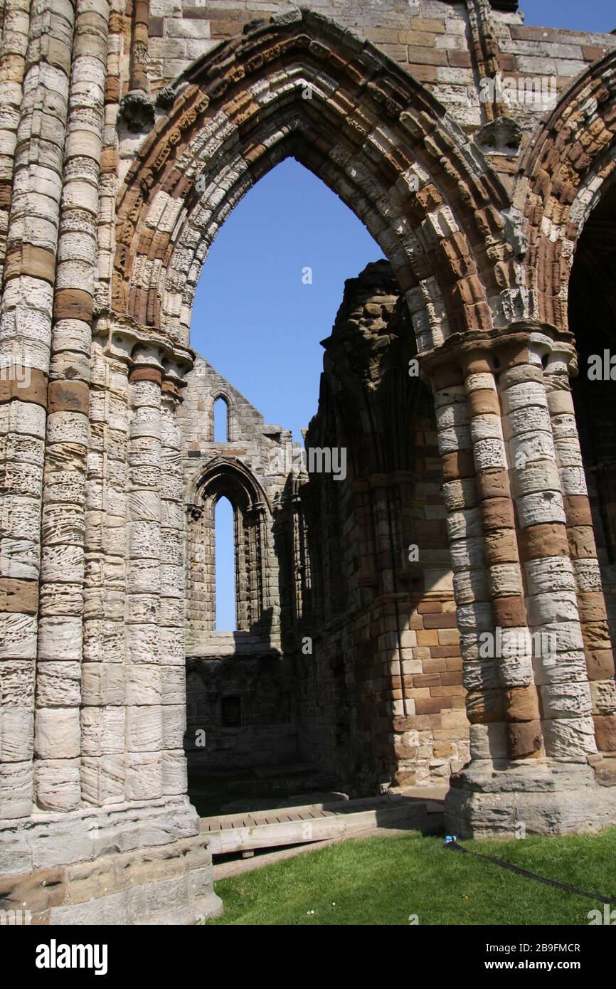 Whitby Abbey in North Yorkshire Stock Photo