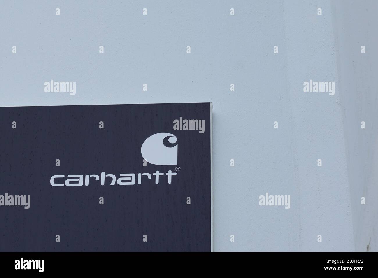 Bordeaux , Aquitaine / France - 02 01 2020 : Carhartt logo sign shop building Apparel Store work wear boutique Stock Photo
