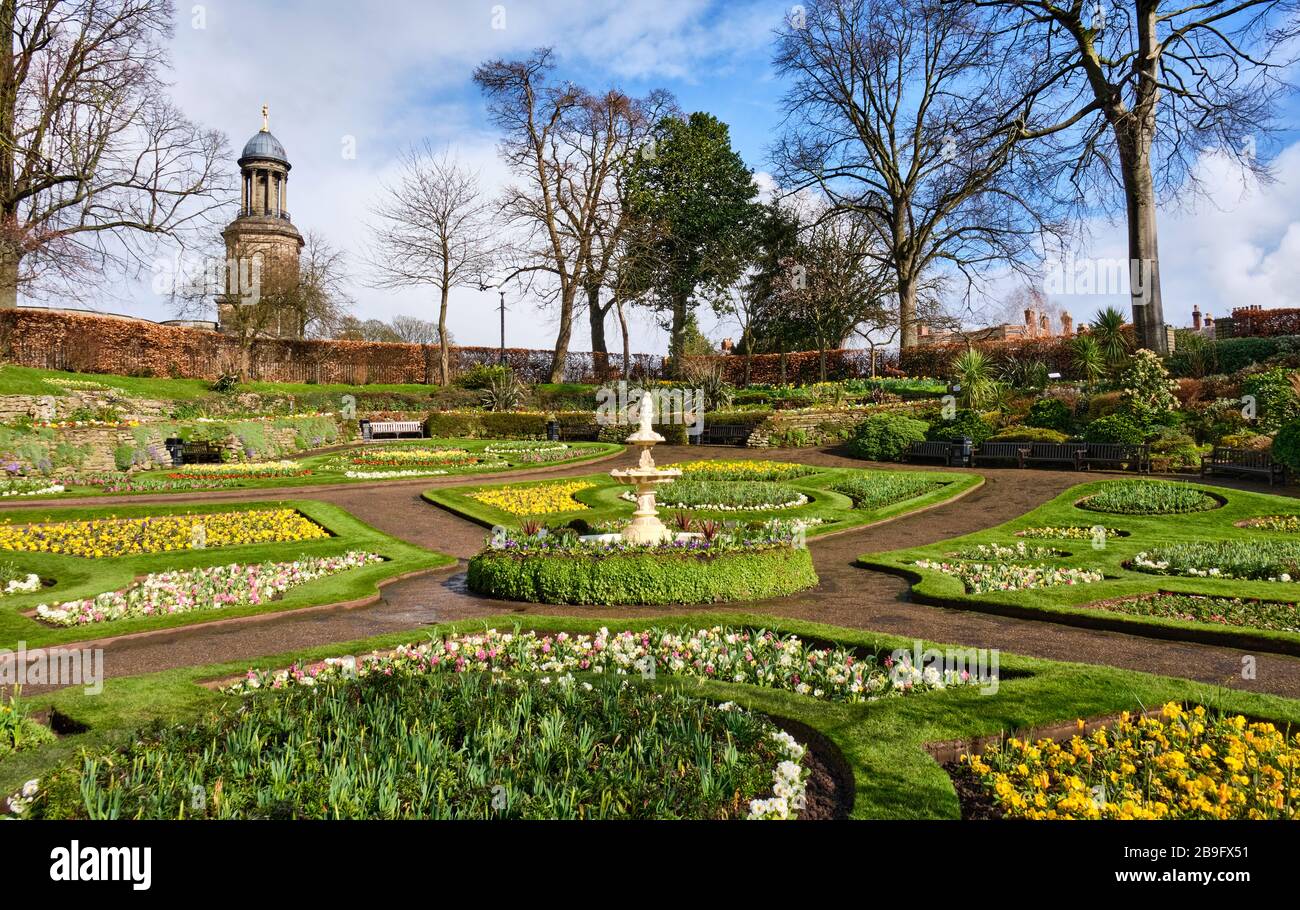 The Dingle Gardens In The Quarry Shrewsbury Shropshire Stock Photo 