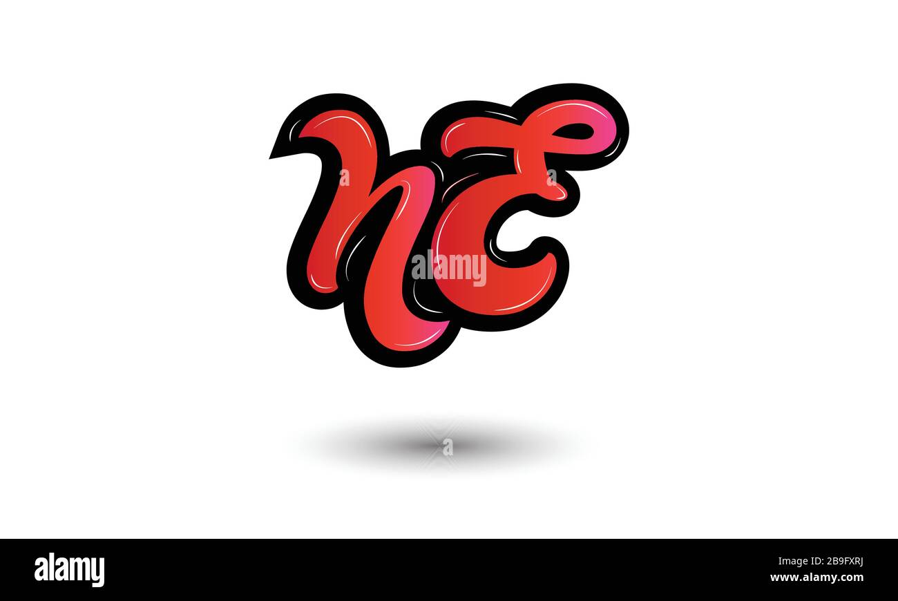 NE Letter Logo Design. NE letter logo Vector Illustration - Vector ...