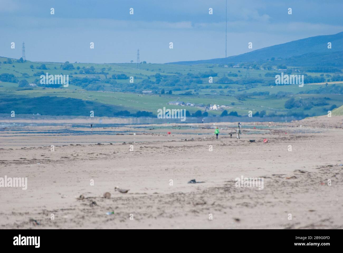 Beaches near Aberdyfi in Wales Stock Photo