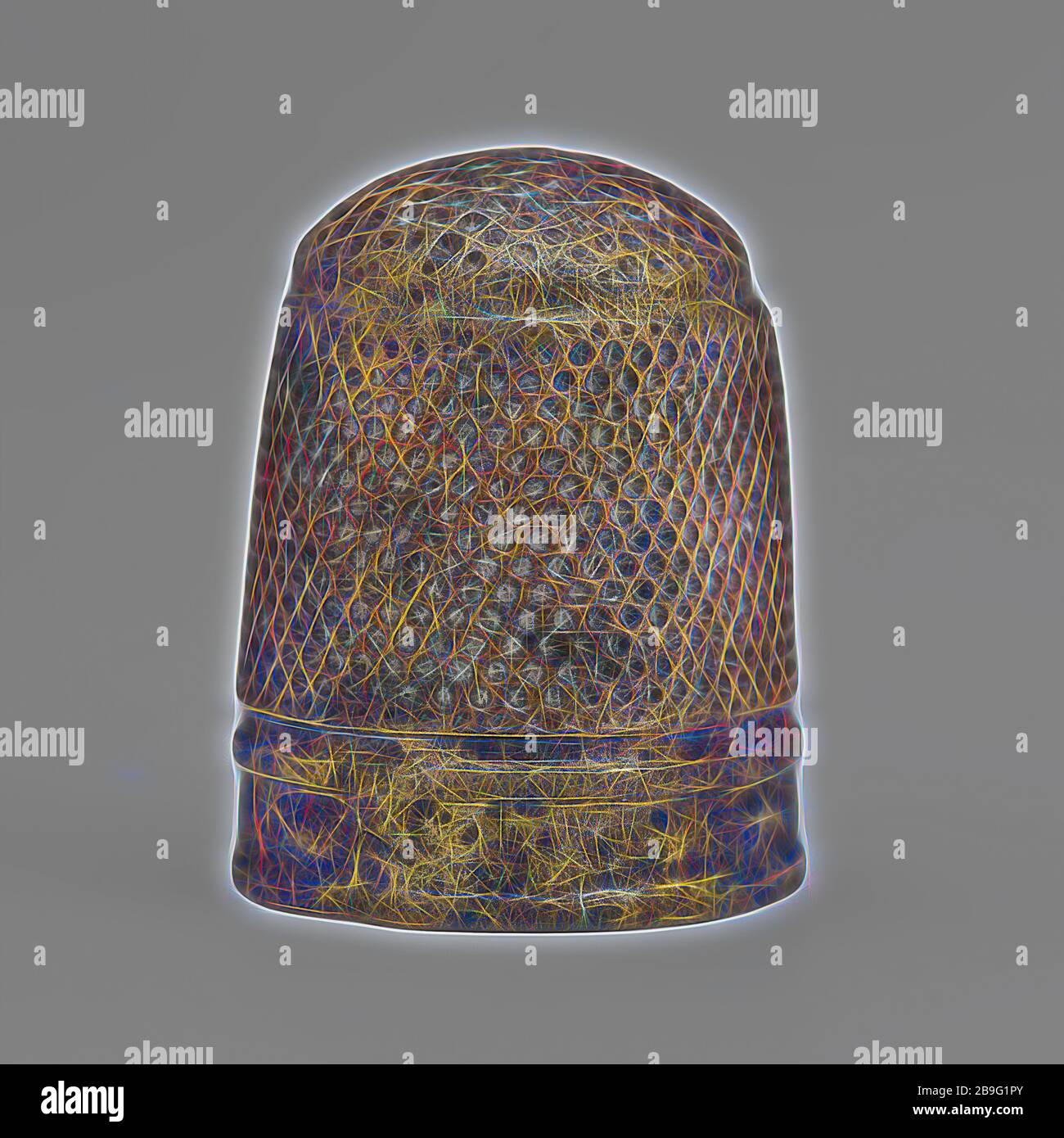 Copper molded thimble, thimble sewing kit soil find copper brass metal