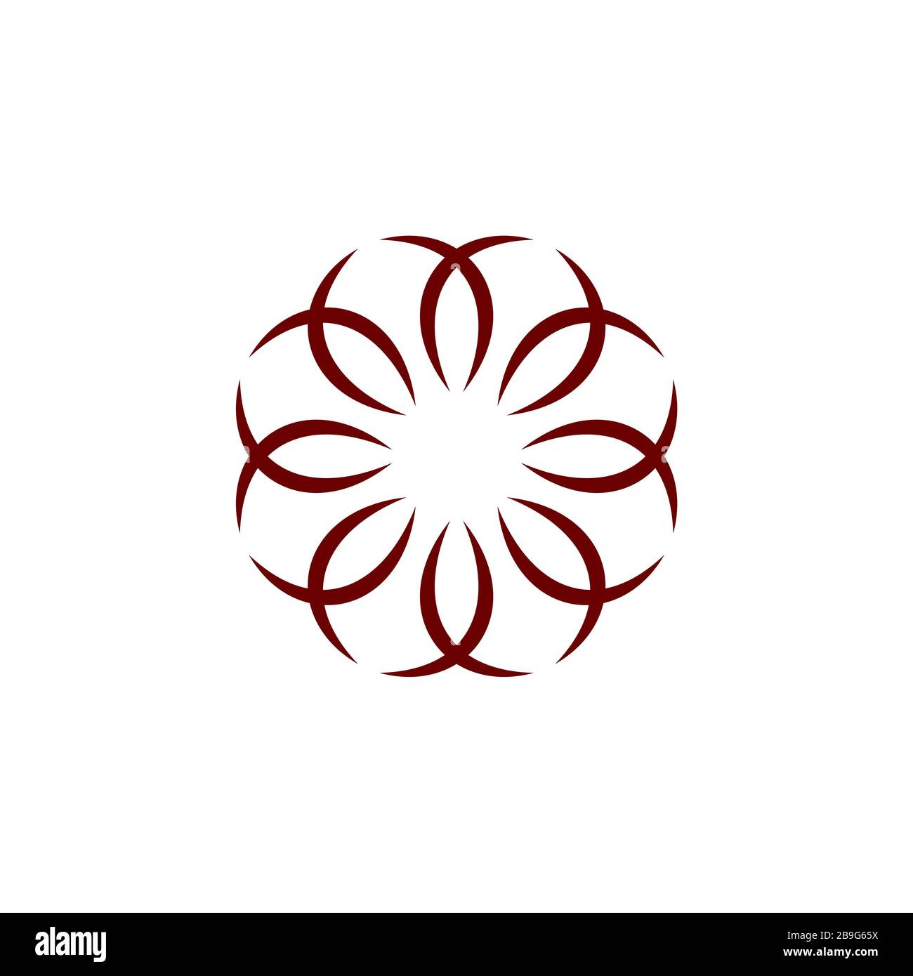 Abstract Ornamental Flower Logo Template Illustration Design. Vector ...