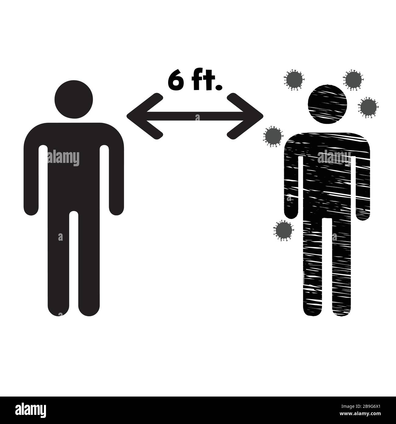 Social Distancing Icon Vector Illustration Stock Vector Image & Art - Alamy