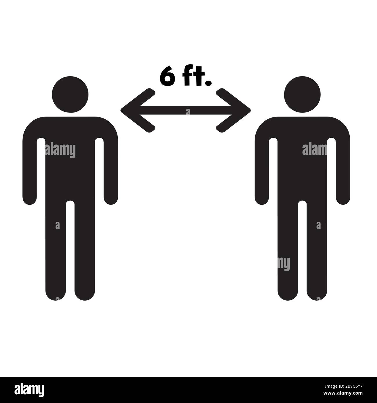 Social Distancing Icon Vector Illustration Stock Vector Image & Art - Alamy
