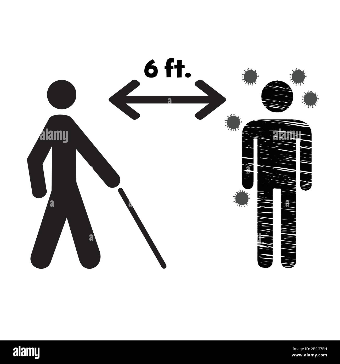 Social Distancing Icon Vector Illustration Stock Vector Image & Art - Alamy
