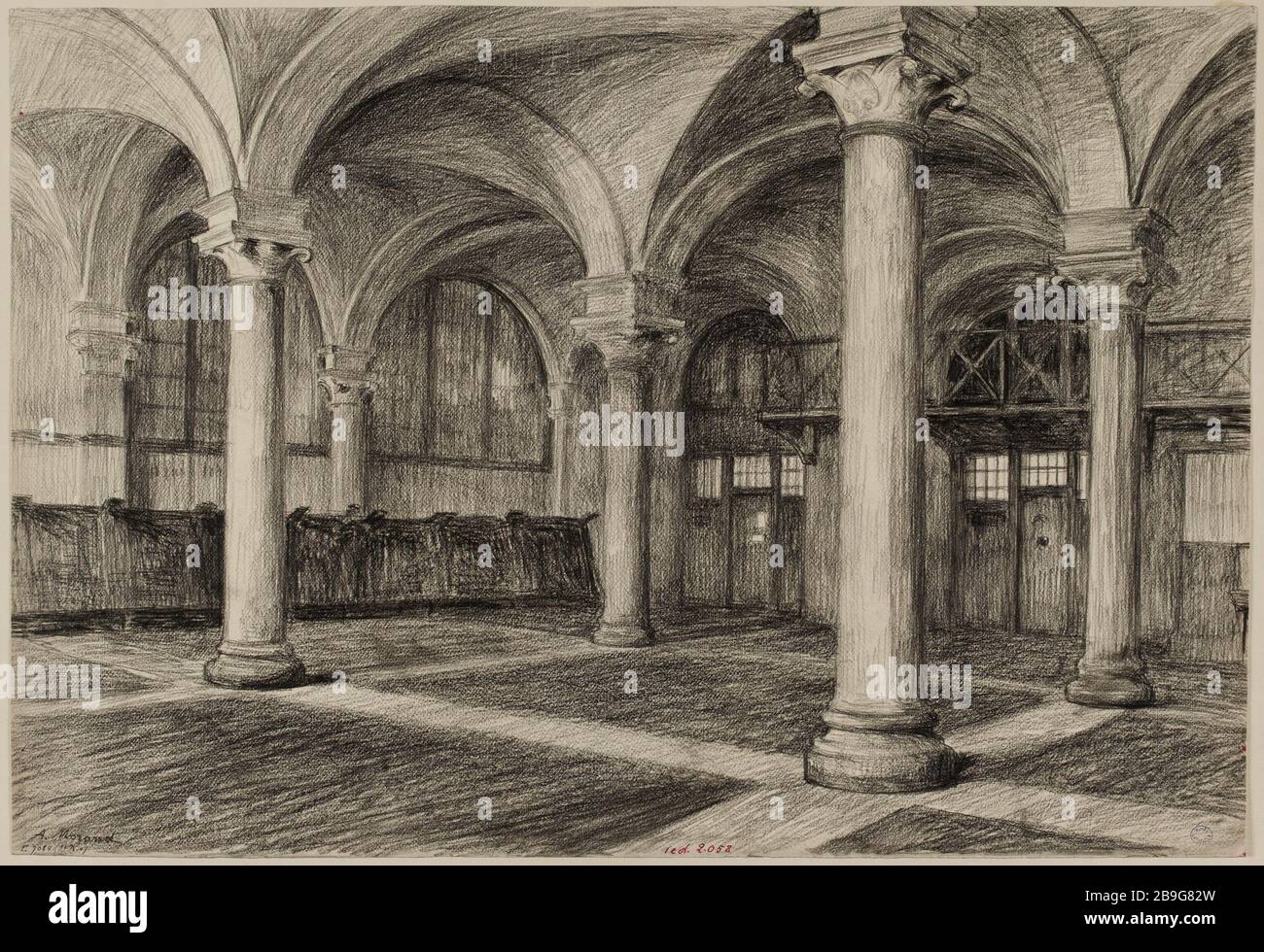 Prison Saint-Lazare: large dining vagrants Stock Photo