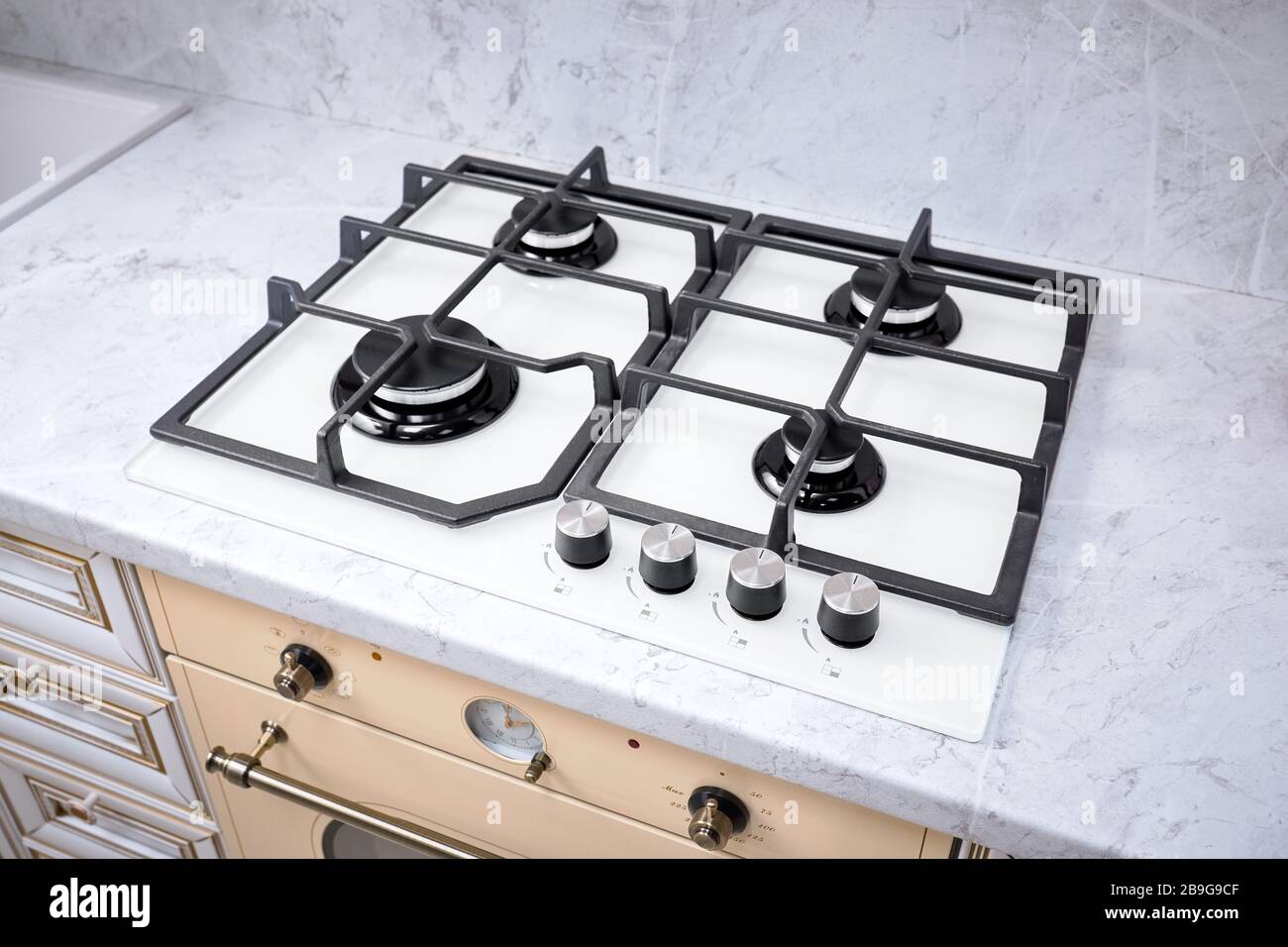 White glass 2024 gas stove top