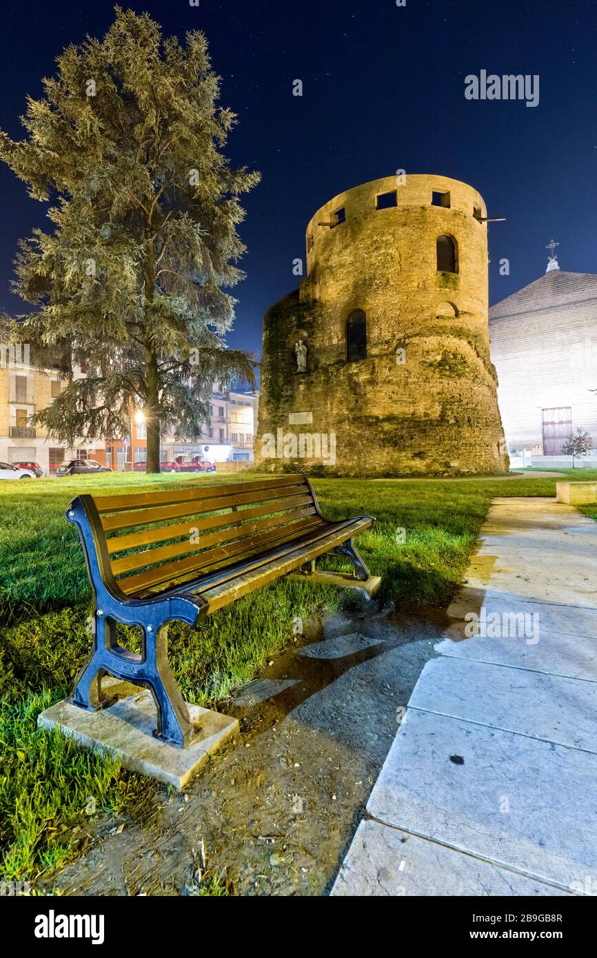 The tower of Legnago is the symbol of the city. It was built by the Republic of Venice in the 16th century. Verona province, Veneto, Italy, Europe. Stock Photo