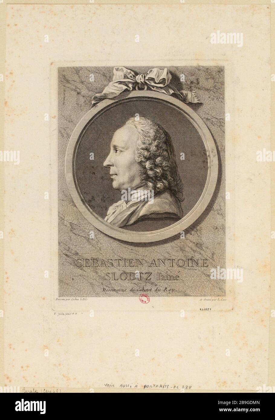 Sébastien Antoine Slodtz the Aine, designer of the king's cabinet (dummy title) Stock Photo