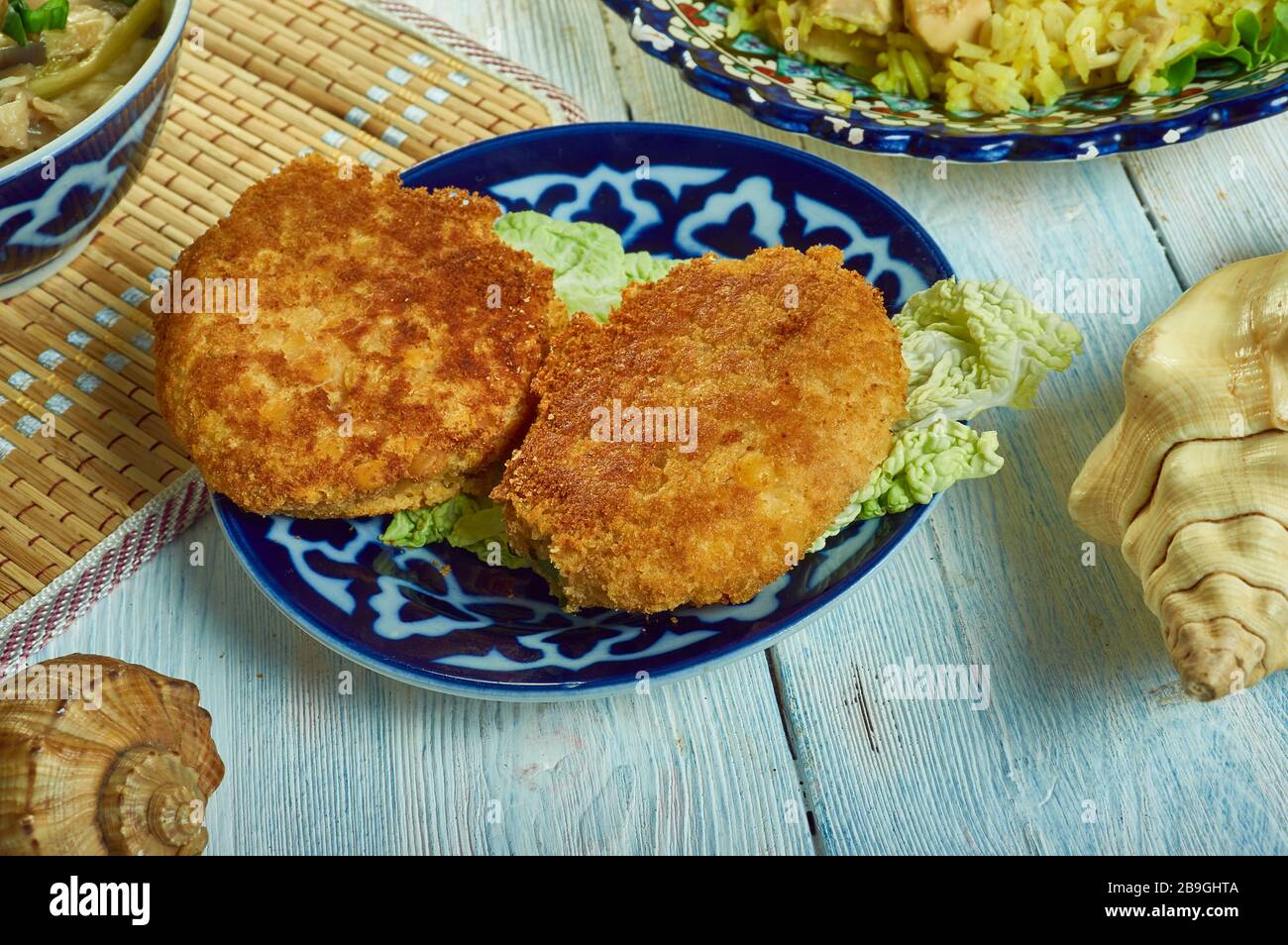 kohila cutlets, with yams, herbs and spices. Sri Lankan cuisine