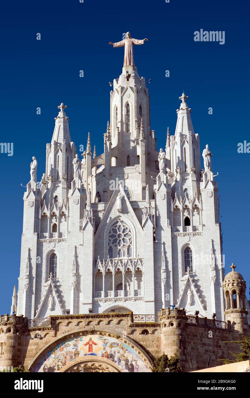 Barcelona: the Temple Expiatori del Sagrat Cor  at Tibidabo Stock Photo