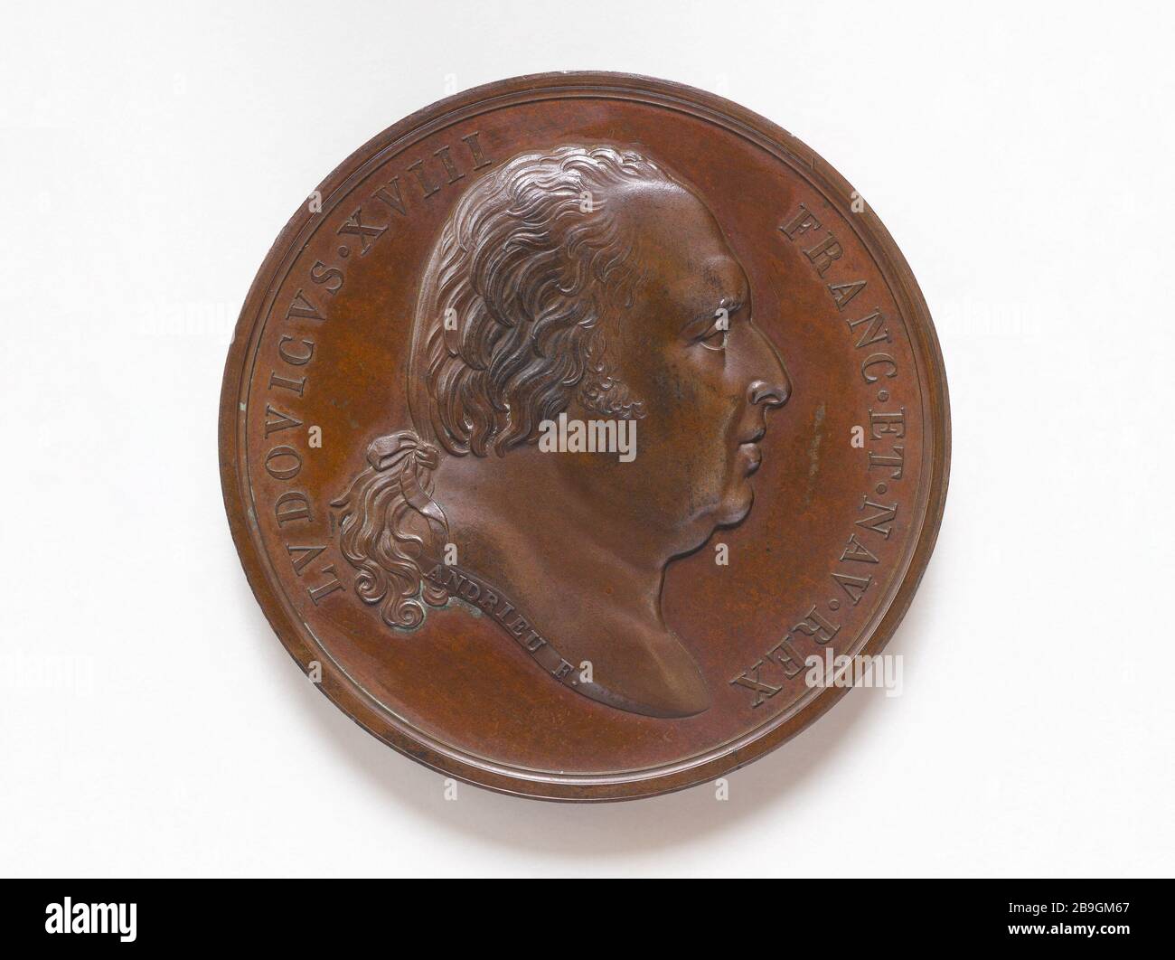 Duke of Berry's marriage to Caroline of Bourbon-Sicily, 17 June 1816 Bertrand Andrieu (1761-1822). "Mariage du duc de Berry avec Caroline de Bourbon-Sicile, 17 juin 1816". Bronze. Paris, musée Carnavalet. Stock Photo