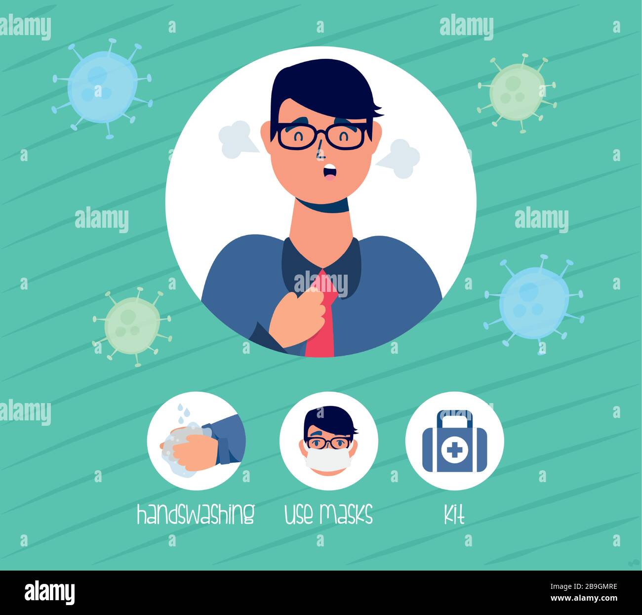 Prevence Character patient with prevention methods character Stock Vector Image & Art - Alamy
