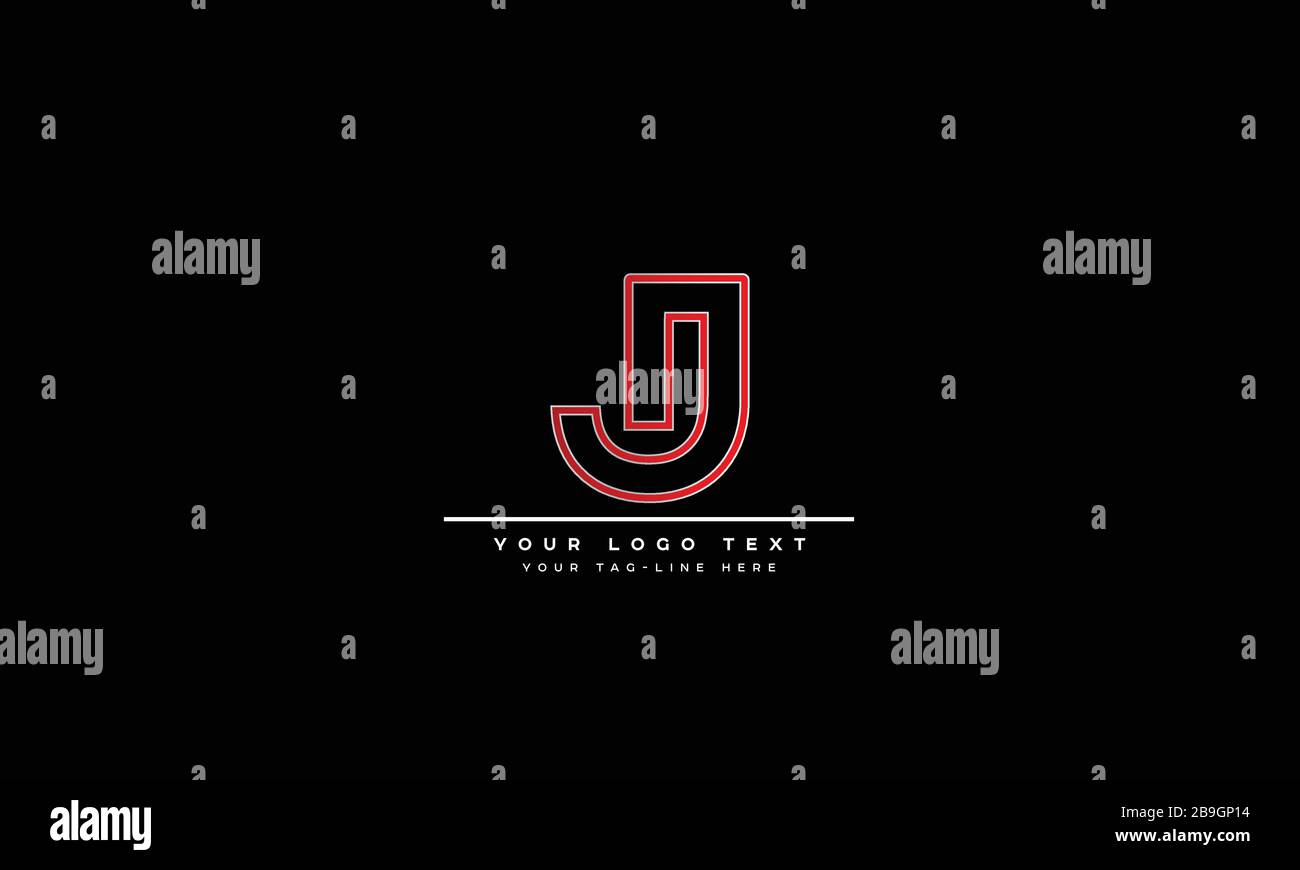 J, JJ Letter Logo Design with Creative Modern Trendy Typography Stock Vector