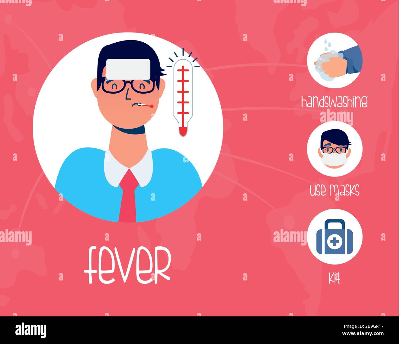 patient with fever and prevention methods Stock Vector Image & Art Alamy