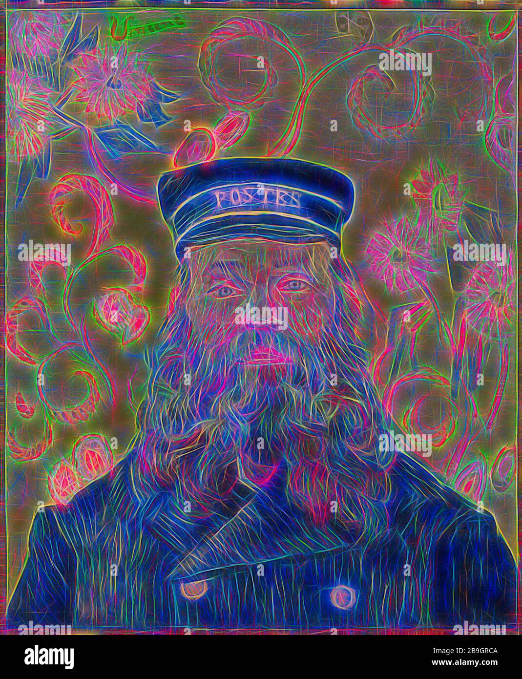 Vincent van Gogh: The Postman (Joseph-Étienne Roulin), Vincent van Gogh,  1889, Oil on canvas, Joseph Étienne-Roulin was a postman at the Arles train  station, in the south of France, and probably met