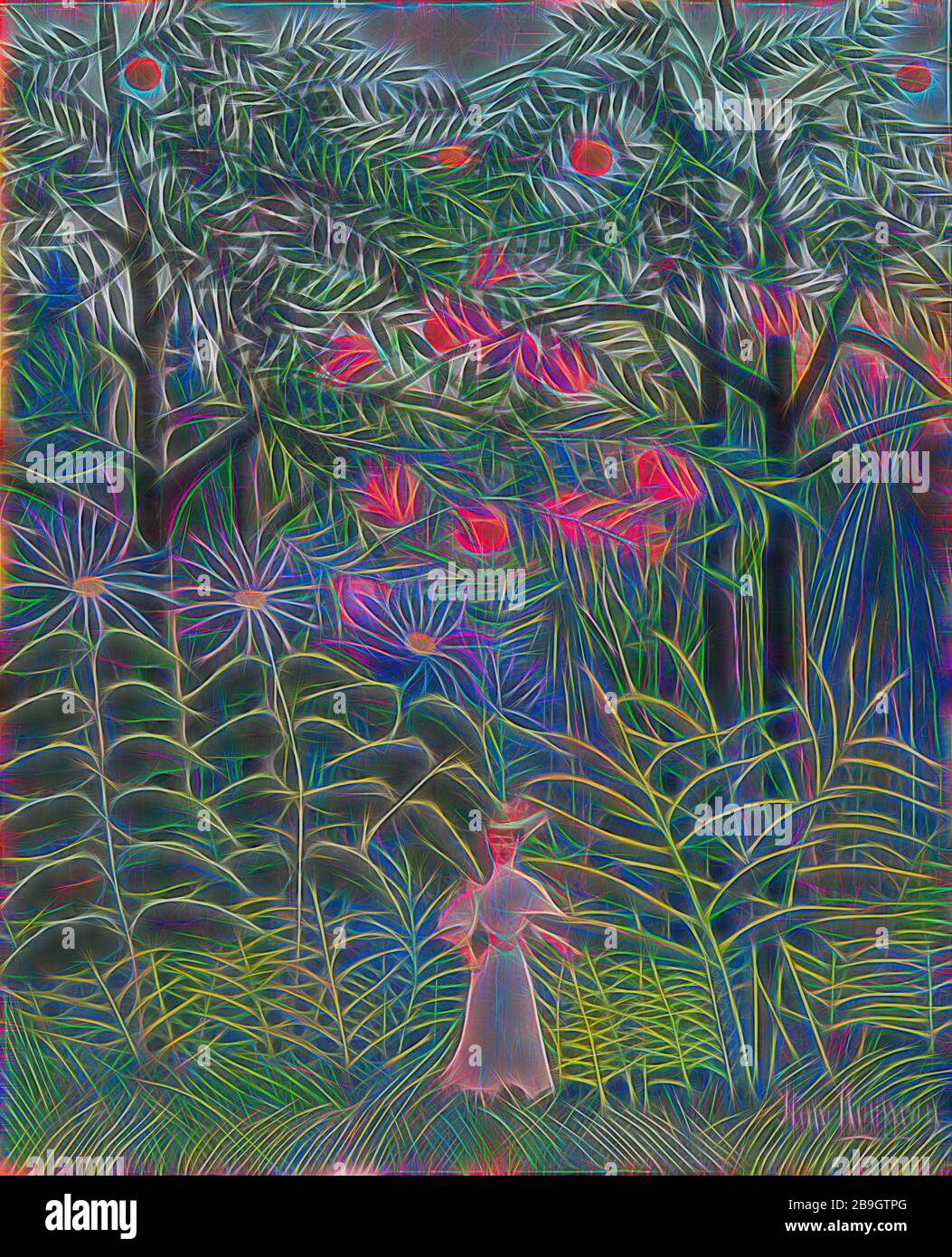 Woman Walking in an Exotic Forest アンリ・ルソー Henri