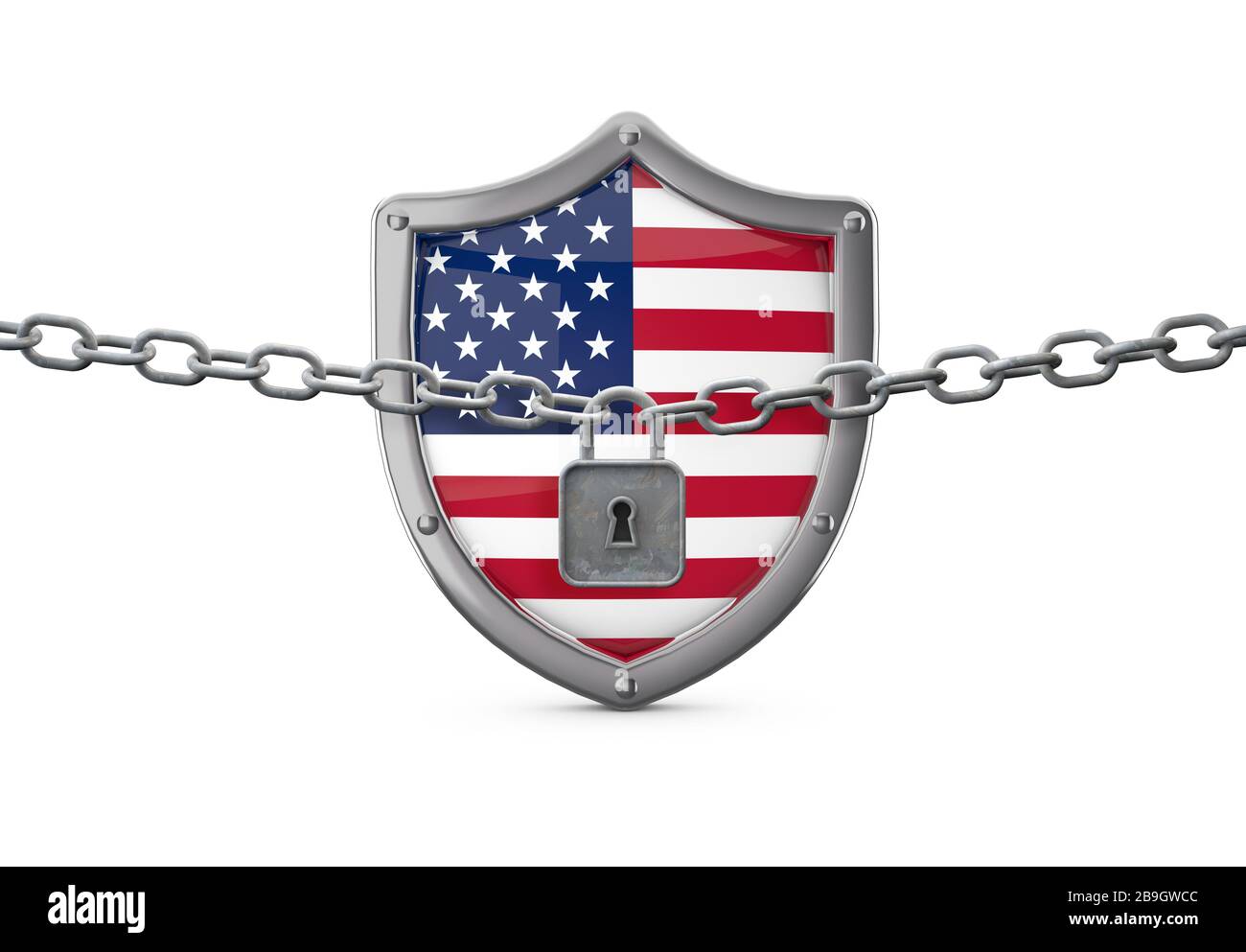 Usa flag shield Cut Out Stock Images & Pictures - Alamy