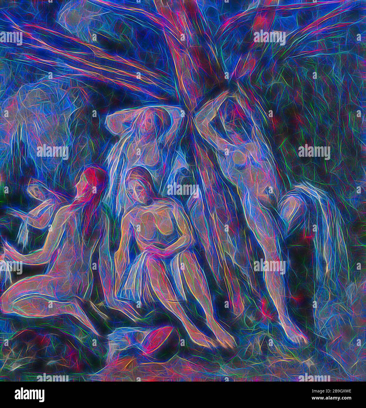 Paul Cezanne The Large Bathers Les Grandes Baigneuses Paul Cezanne 1895 1906 Oil On Canvas Art With A Modern Twist Reimagined By Gibon Stock Photo Alamy