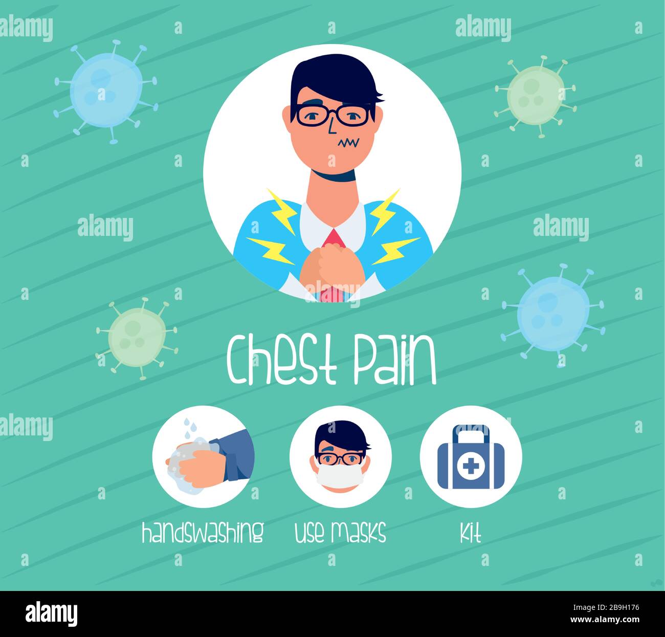 patient with chest pain and prevention methods Stock Vector Image & Art