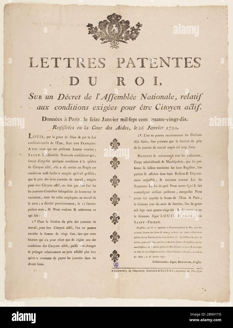 LETTRES PATENTES DU ROI, QUI ordonnent que les Gages de la Chancellerie