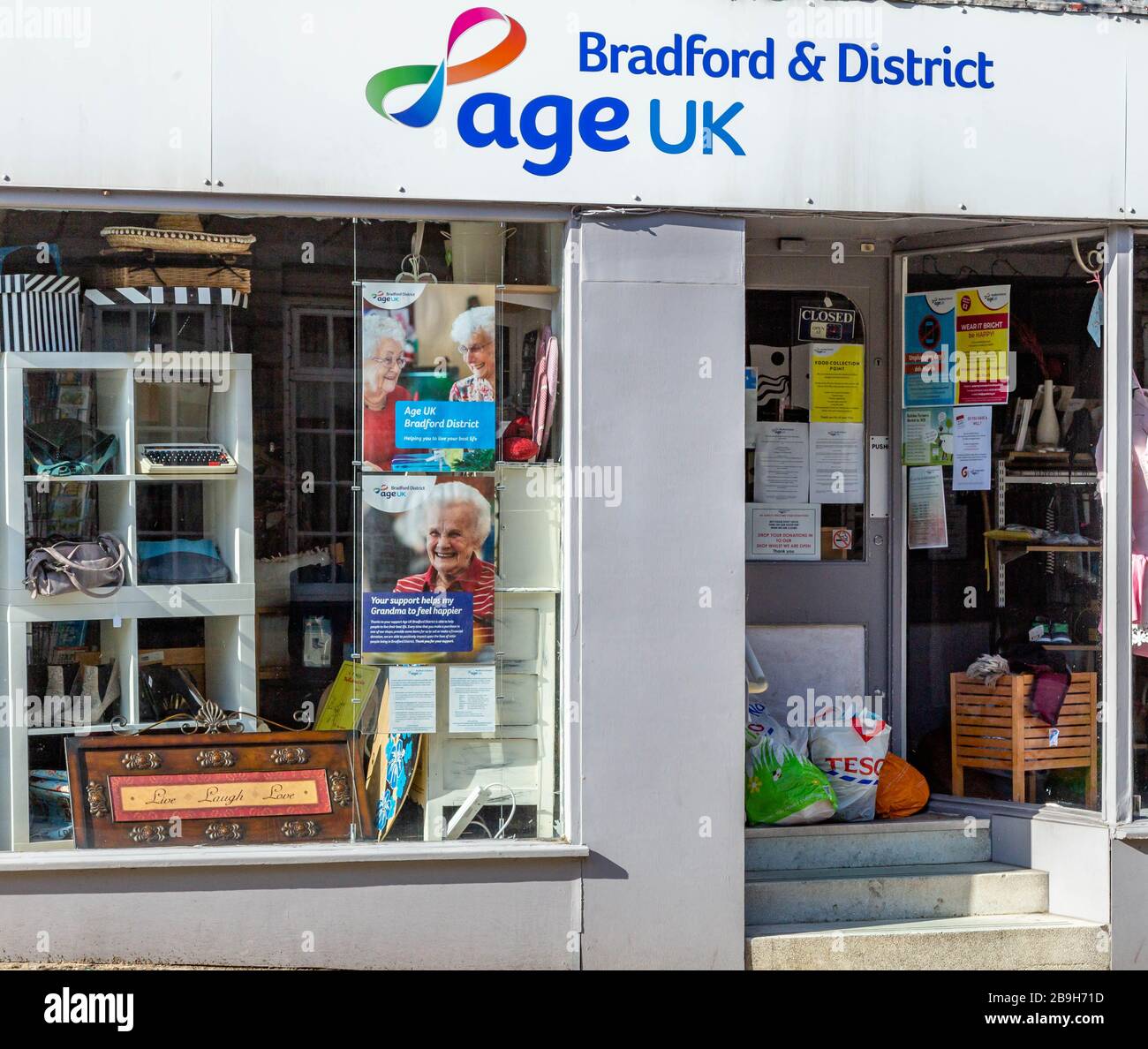 Bags on step of charity shop hires stock photography and images Alamy